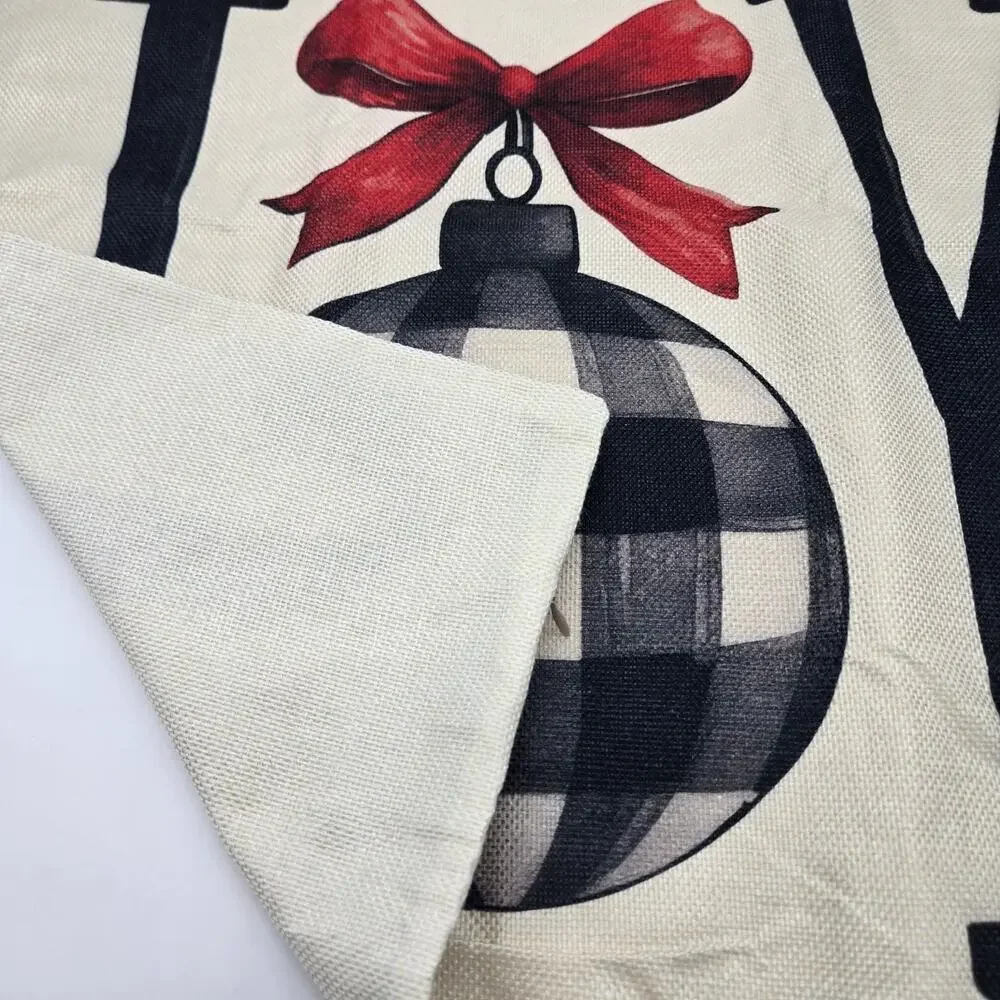 FARMHOUSE BUFFALO PLAID HOLIDAY Pillow Covers 17×17